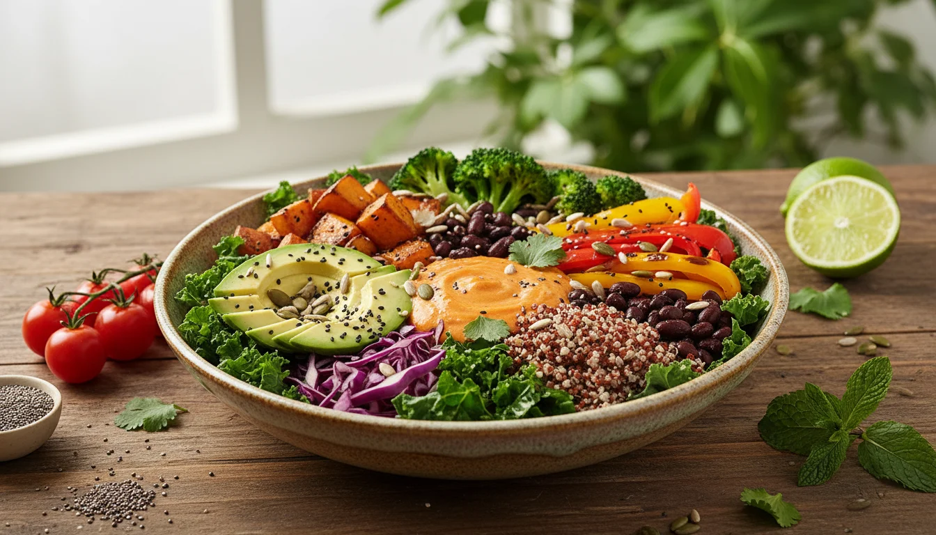 Veggie Power Symphony - Healthy - Vibrant Veggie Power Bowl Nutrient-Rich Superfood Symphony - Unlock delicious, nutrient-packed - Gemini Auto Post